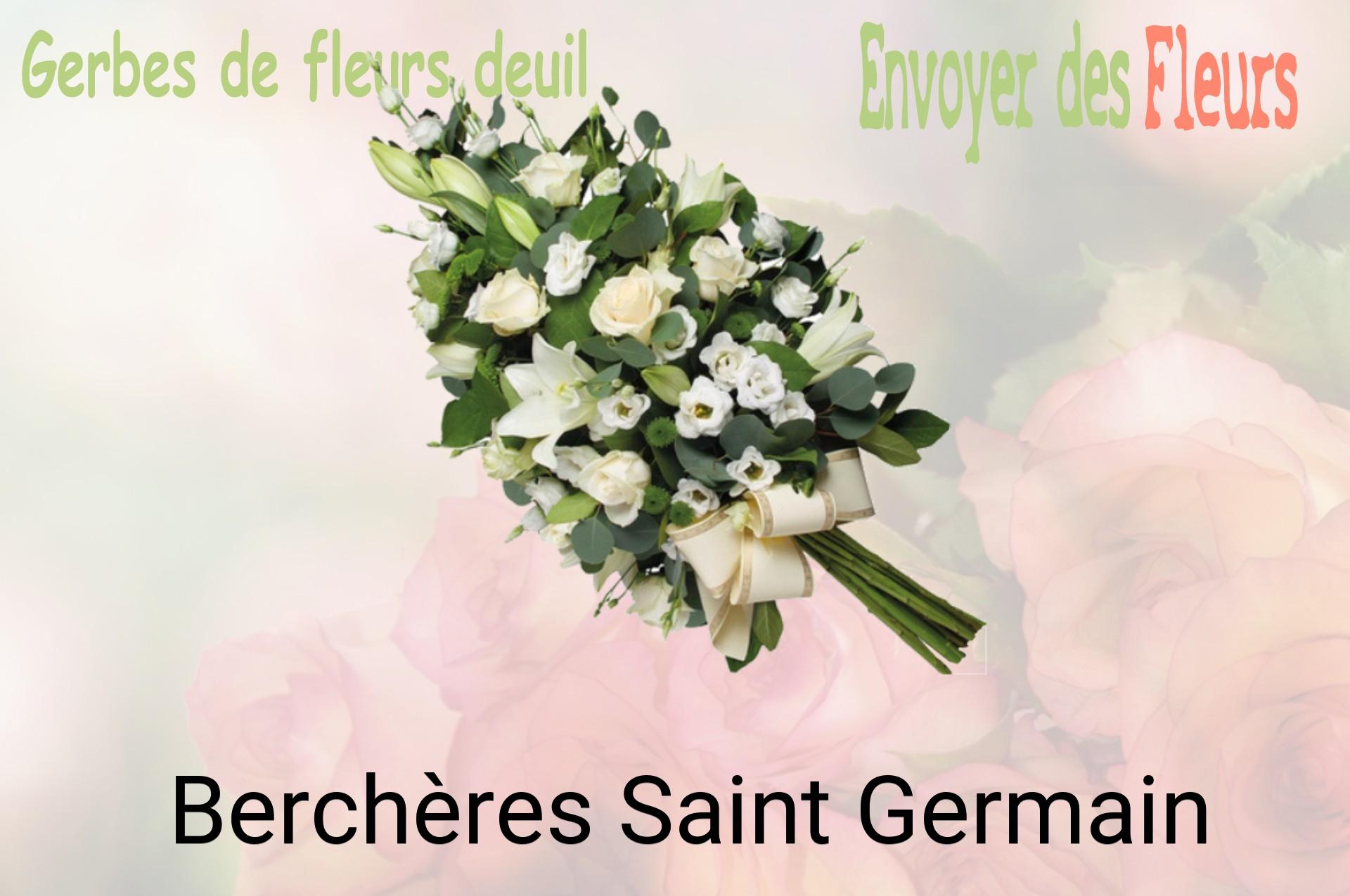 Gerbe de fleurs de deuil livrée à Berchères-Saint-Germain